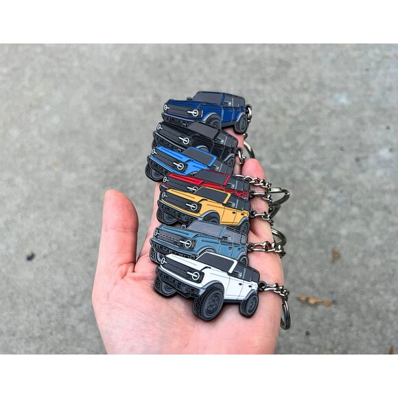 Bronco Keychain Accessories 4 door key chain Ford Bronco Toy Truck Key Chain - Picture 2 of 10